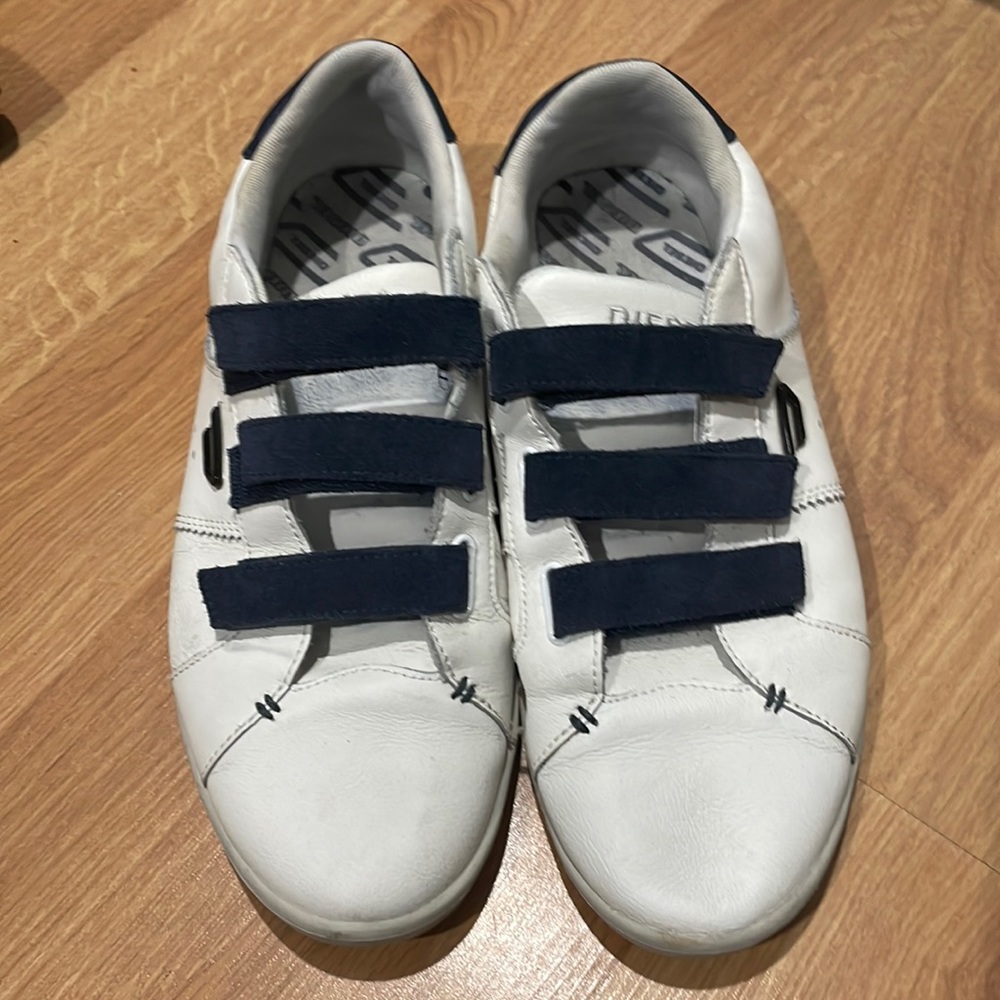Diesel Gotcha Strap Velcro Leather Sneakers Size 11